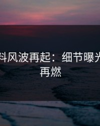 明星黑料风波再起：细节曝光，争议再燃