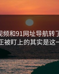 围着91视频和91网址导航转了这么久，真正被盯上的其实是这一步