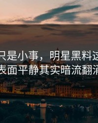 原以为只是小事，明星黑料这回让人表面平静其实暗流翻涌