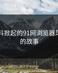 新91黑料掀起的91网浏览器风潮背后的故事