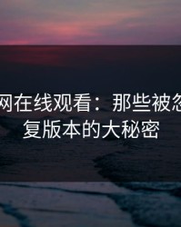 探秘91网在线观看：那些被忽略的重复版本的大秘密