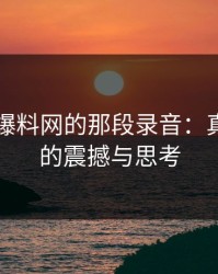 51吃瓜爆料网的那段录音：真相背后的震撼与思考