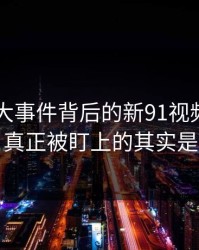 围着91大事件背后的新91视频转了这么久，真正被盯上的其实是这一步