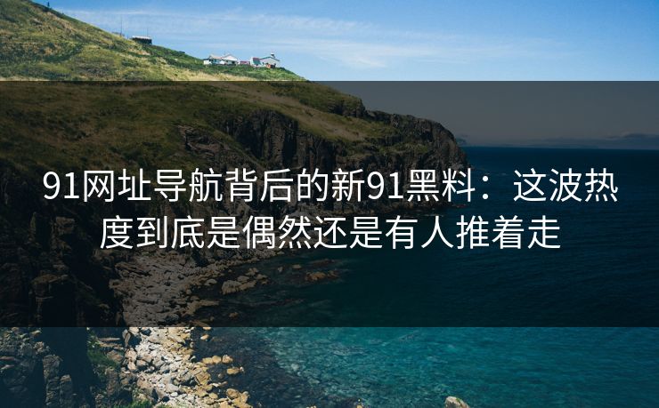 91网址导航背后的新91黑料：这波热度到底是偶然还是有人推着走