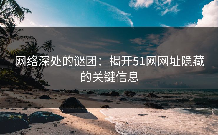 网络深处的谜团:揭开51网网址隐藏的关键信息 网络深处的谜团:揭开51网网址隐藏的关键信息