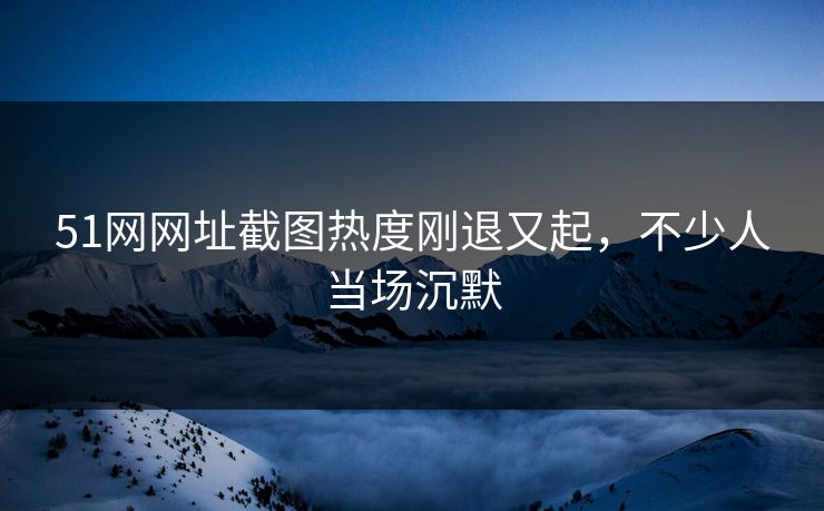 51网网址截图热度刚退又起，不少人当场沉默