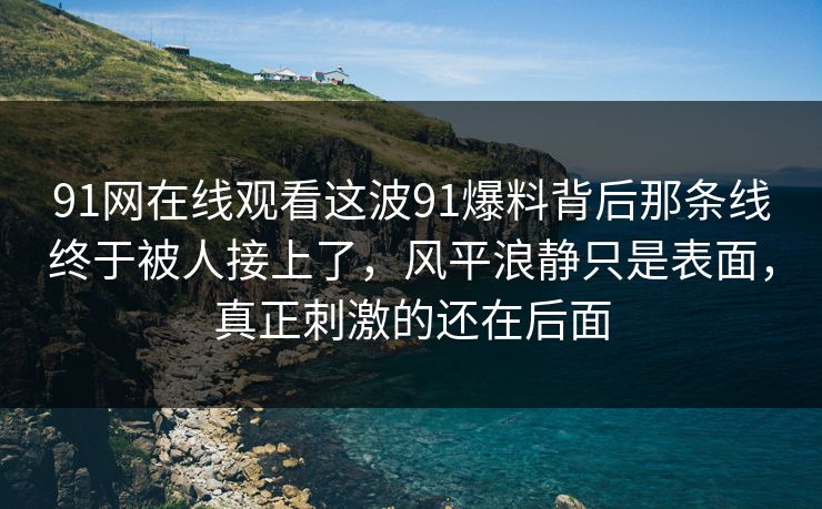 91网在线观看这波91爆料背后那条线终于被人接上了，风平浪静只是表面，真正刺激的还在后面